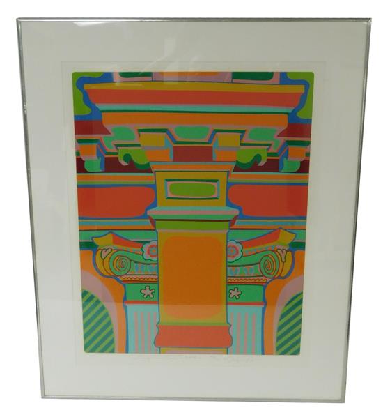 Appraisal: Clayton Pond American b serigraph Schizosquarionic Cum Entablature c ed