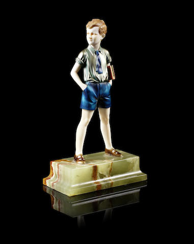 Appraisal: Ferdinand Preiss German - 'Sonny Boy' an Art Deco Cold-Painted