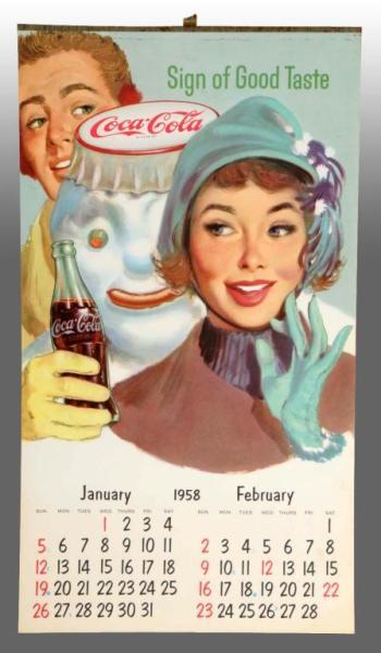 Appraisal: Paper Coca-Cola Calendar Description Only light wear and soiling with