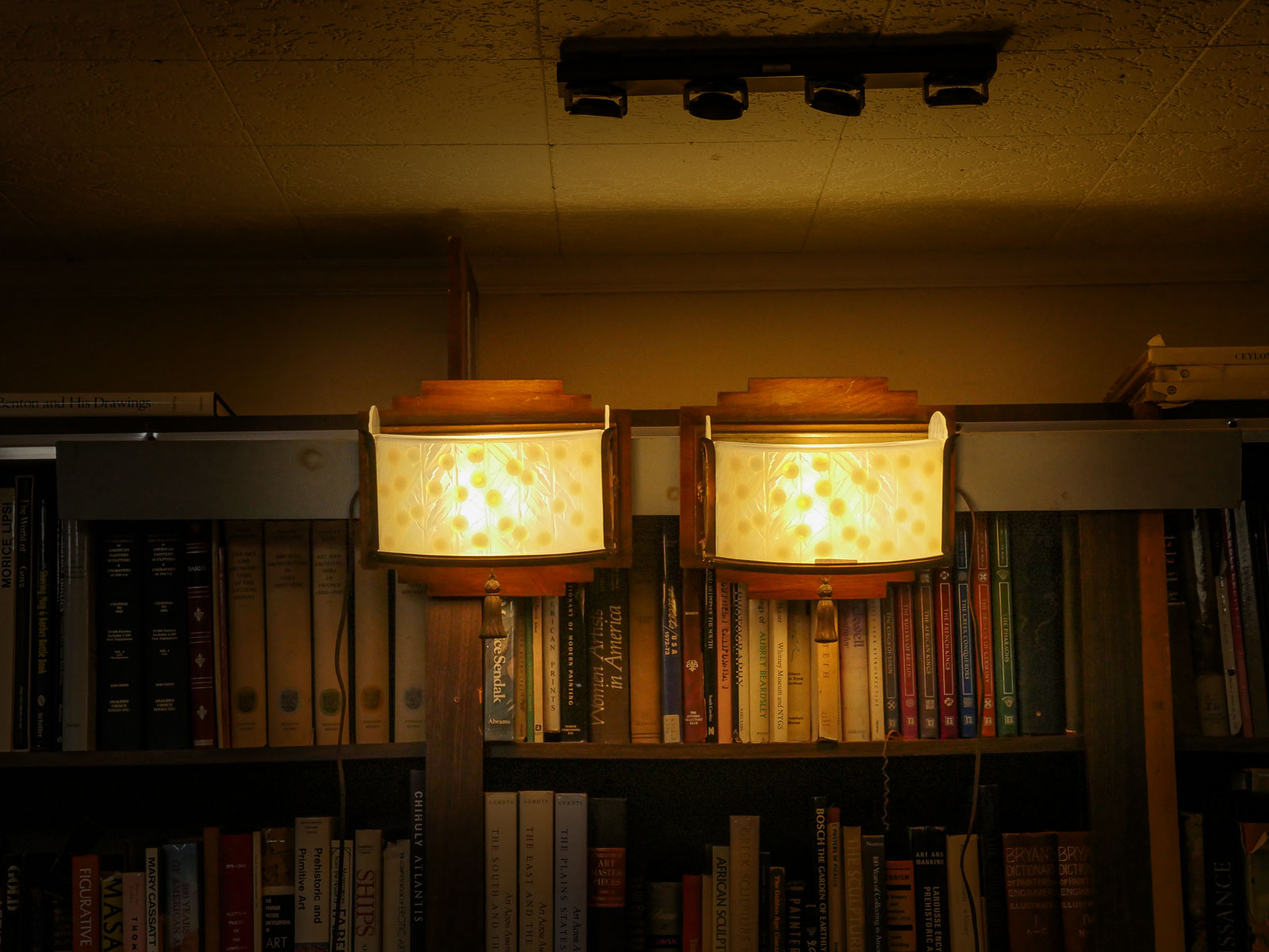 Appraisal: PAIR OF PERIOD ART DECO OPALESCENT GLASS SCONCES Sabino Lalique