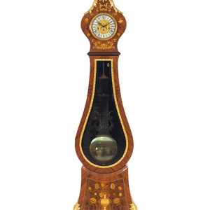 Appraisal: An Italian Gilt Metal Mounted Marquetry Tall Case Clock Late