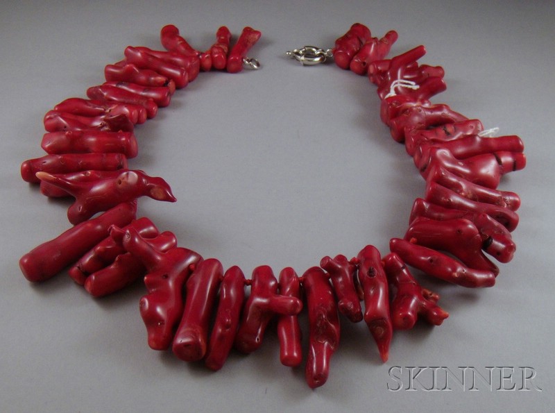 Appraisal: Red Branch Coral Necklace lg in