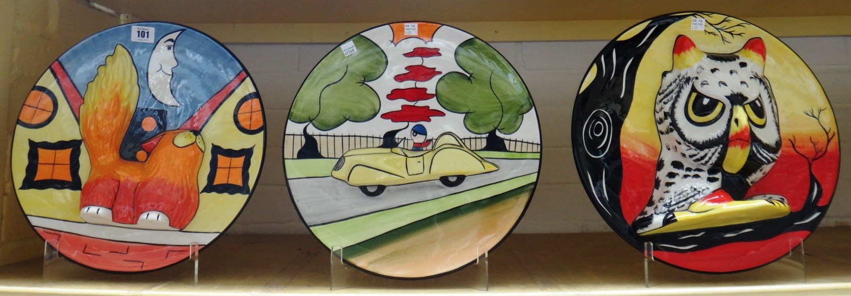 Appraisal: Three Lorna Bailey pottery chargers 'The Marmalade Charger' limited edition