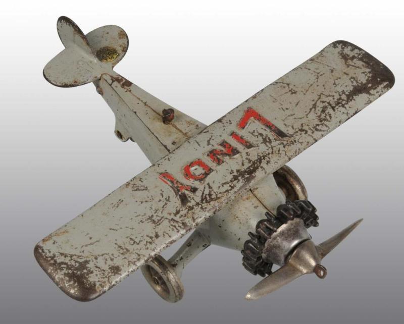 Appraisal: Cast Iron Lindy Airplane Toy Description All original with Hubley