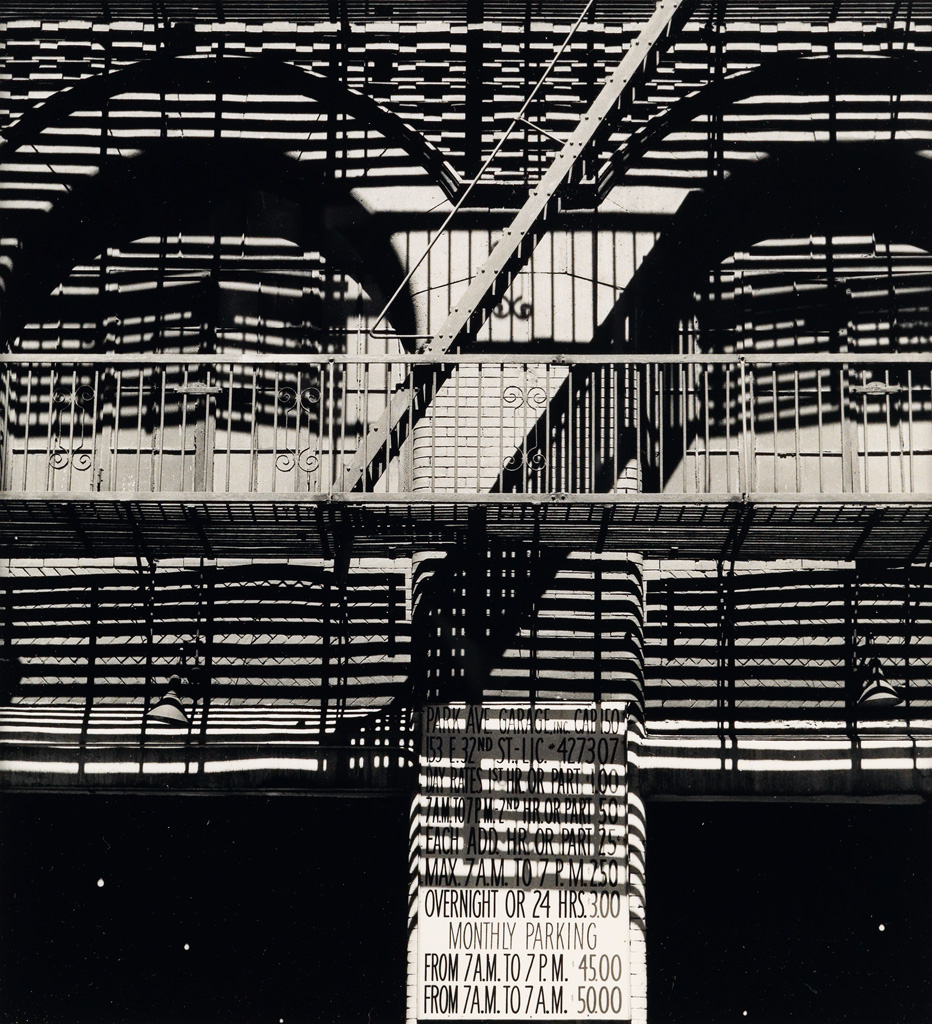 Appraisal: STEINER RALPH - Fire escape Silver print x inches x