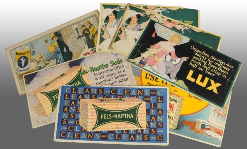 Appraisal: Lot of Soap Laundry Related Signs Description Edge wear soiling