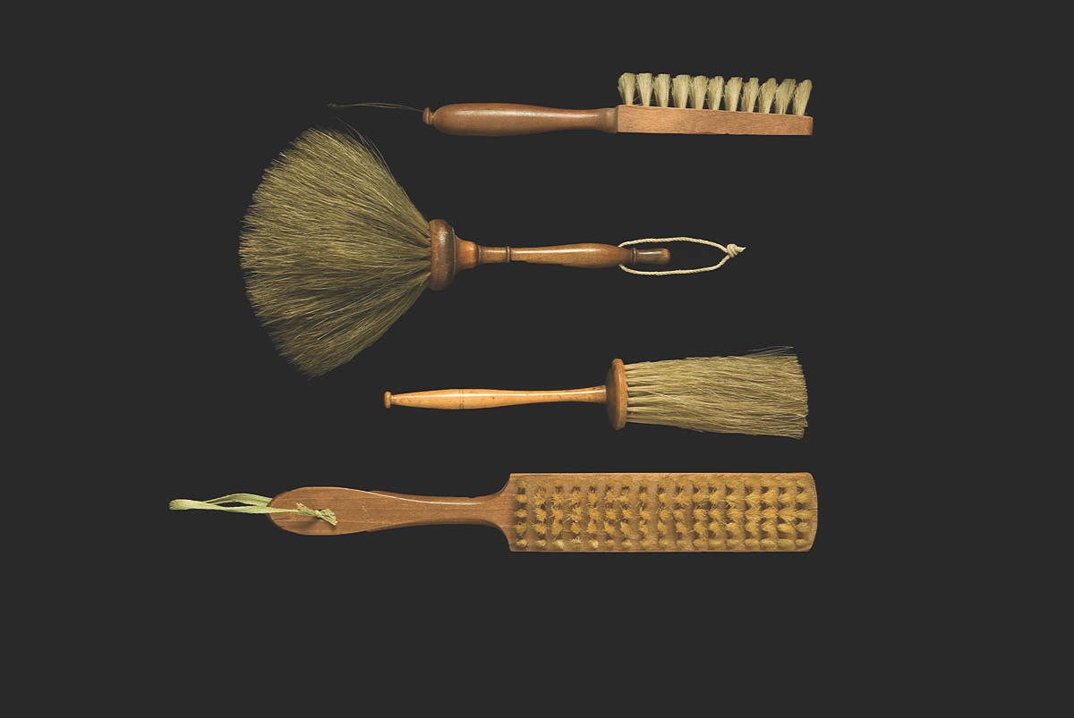 Appraisal: FOUR SHAKER BRUSHES NEW LEBANON NEW YORK CIRCA The production