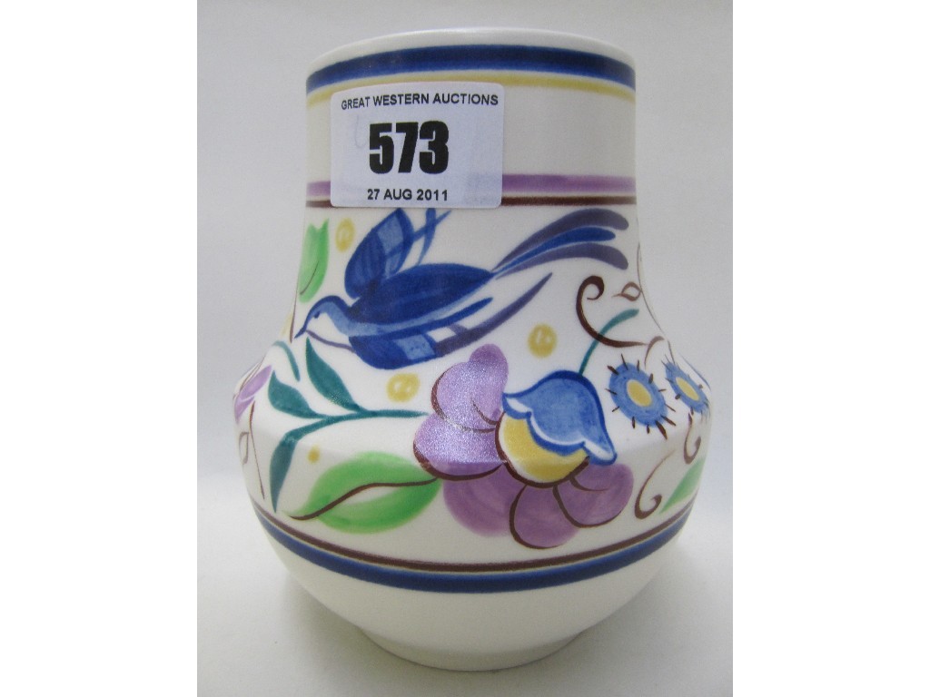 Appraisal: Poole pottery 'Bluebird' vase