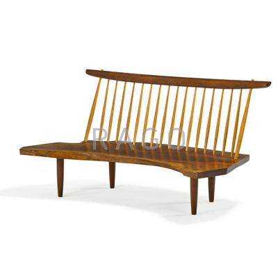 Appraisal: GEORGE NAKASHIMA - NAKASHIMA STUDIOS Fine and unusual Conoid bench