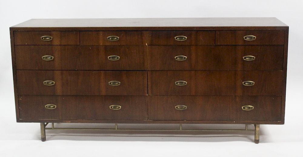 Appraisal: MIDCENTURY John Stuart Multi Drawer Dresser Nice looker signed in