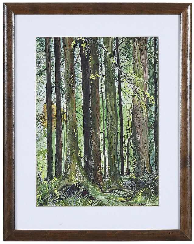 Appraisal: American School Watercolor th century Forest signed indistinctly lower right