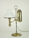 Appraisal: STUDENT LAMP - Polished solid brass electrified studen lamp with