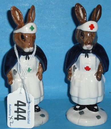 Appraisal: Royal Doulton Bunnykins Figures Nurse DB Red Cross and Nurse