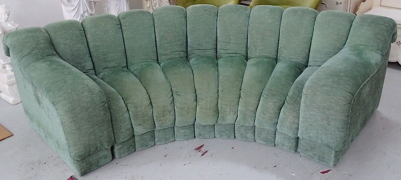 Appraisal: DESEDE NON STOP SOFA DESEDE NON STOP SOFA Vintage Green