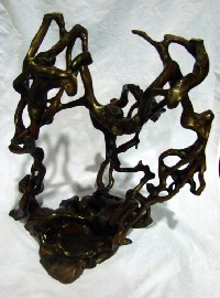 Appraisal: A Japanese table base in the form of a gnarled