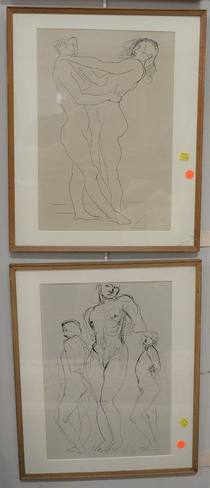 Appraisal: Group of Three Arno Breker Lithographs on Paper female nudes