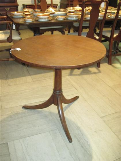 Appraisal: Mahogany tripod table The round top above a vasiform standard