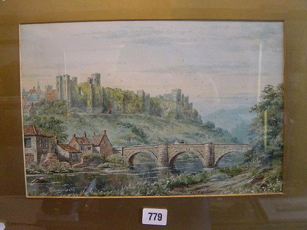 Appraisal: An early th century watercolour of Richmond Castle from the