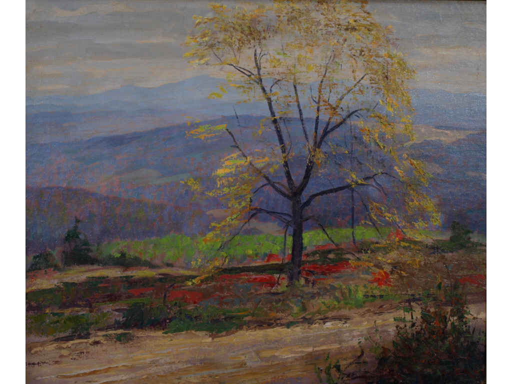 Appraisal: American School Blue Ridge Landscape th c oil on canvas