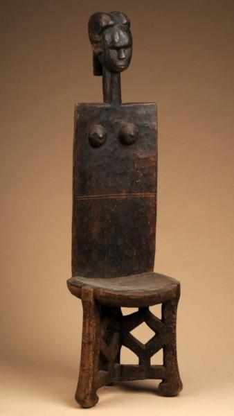 Appraisal: East African Makonde Royal Chair Description From Mozambique Made of