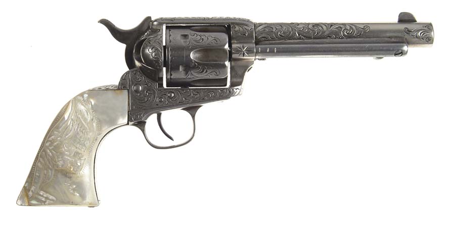 Appraisal: ENGRAVED COLT SGL ACTION ARMY REVOLVER Cal Colt SN Nickel