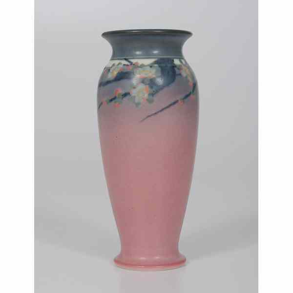 Appraisal: E T Hurley Rookwood Vase A Rookwood vellum glaze vase