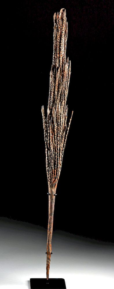 Appraisal: th C African Mumuye Iron Rain Wand West Africa Nigeria