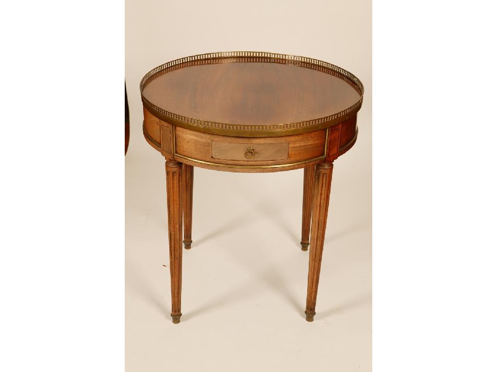 Appraisal: A LOUIS XVI STYLE MAHOGANY OCCASIONAL TABLE with gilt metal