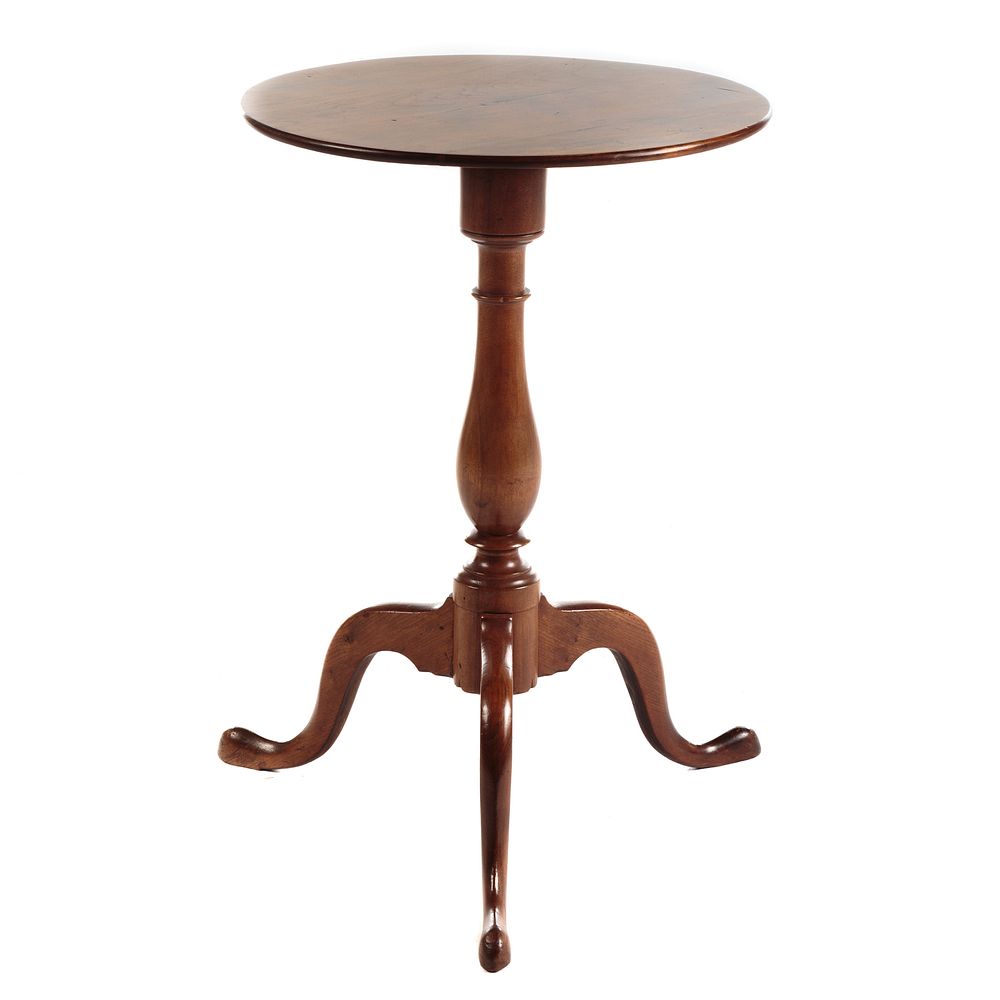 Appraisal: Queen Anne Mixed Wood Candlestand Early th Century circular top