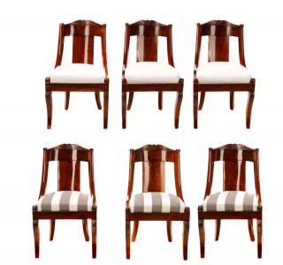 Appraisal: American Late Neoclassical Gondola Dining Chairs American circa A set