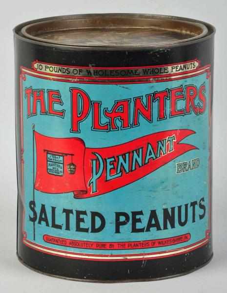 Appraisal: Planters Peanut -Pound Can Lid Light paint rubbing to printed