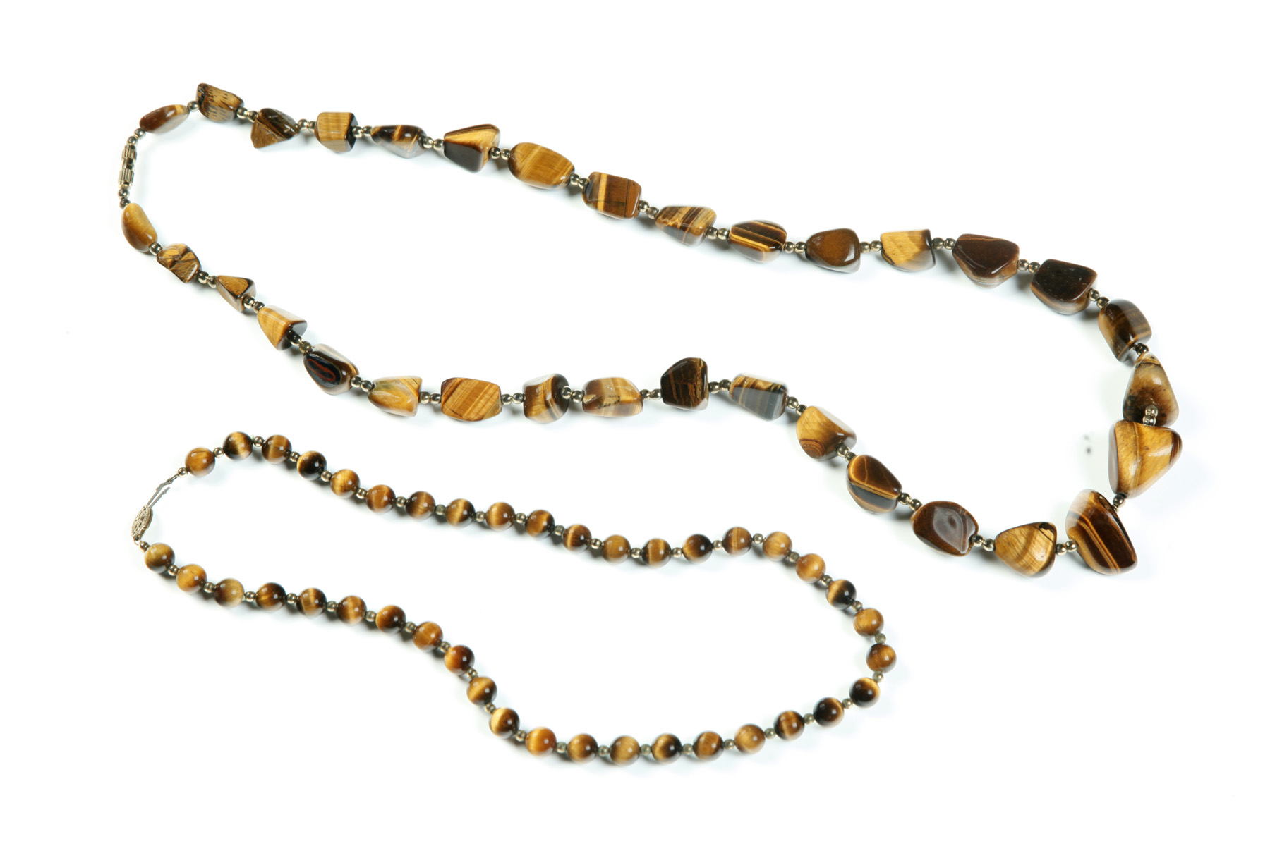 Appraisal: TWO PIECES OF TIGER EYE JEWELRY Ethiopia mid th century