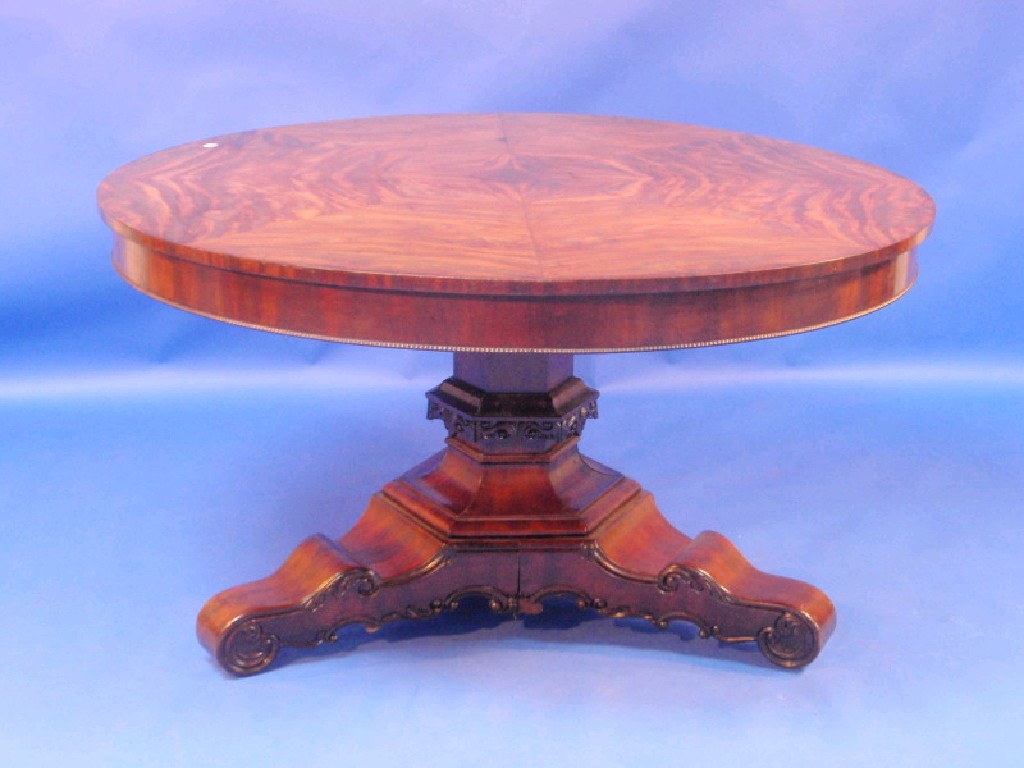 Appraisal: An early thC continental mahogany breakfast table with circular tilt