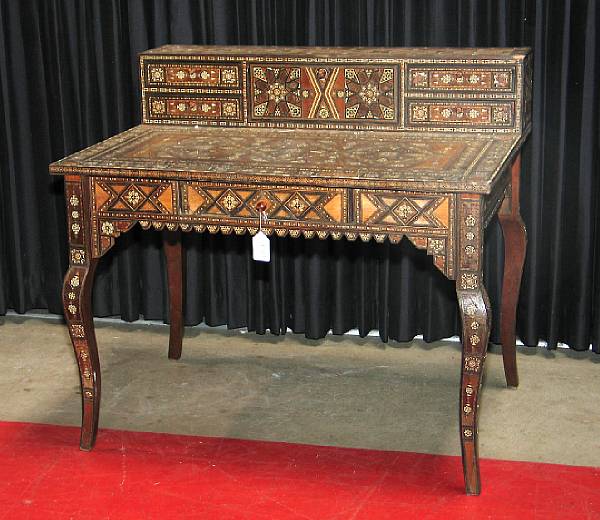 Appraisal: A Hispano-Moorish inlaid desk first half th century some inlay