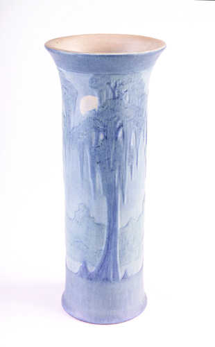 Appraisal: NEWCOMB COLLEGE Tall cylindrical vase carved by A F Simpson