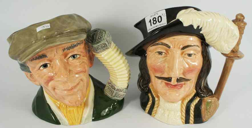 Appraisal: Royal Doulton Large Character Jugs Athos D and Busker D