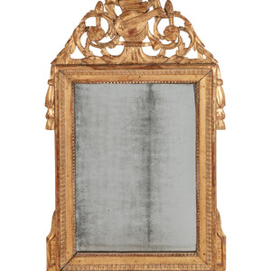 Appraisal: A Louis XVI Giltwood Mirror Late th Early th Century