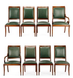 Appraisal: Eight Henredon Natchez Collection Dining Chairs Henredon American North Carolina