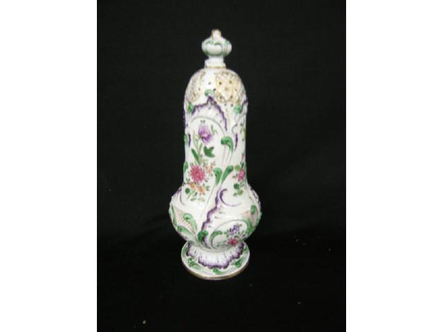 Appraisal: Samson Porcelain Muffineer or Sugar Shaker fine handpainted floral gold