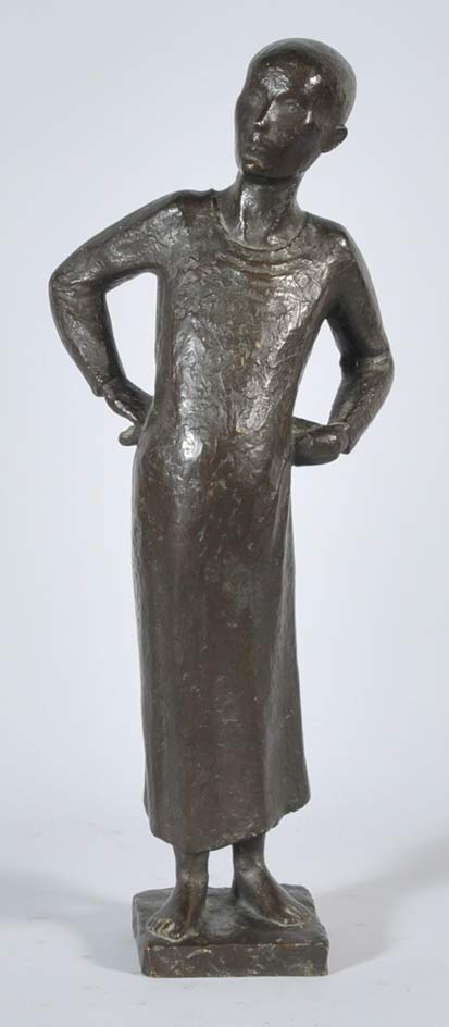 Appraisal: Attributed to Georg Ehrlich Standing Boy bronze apparently unmarked Condition