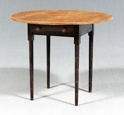 Appraisal: Federal paint decorated tavern table with bold ochre colored grain