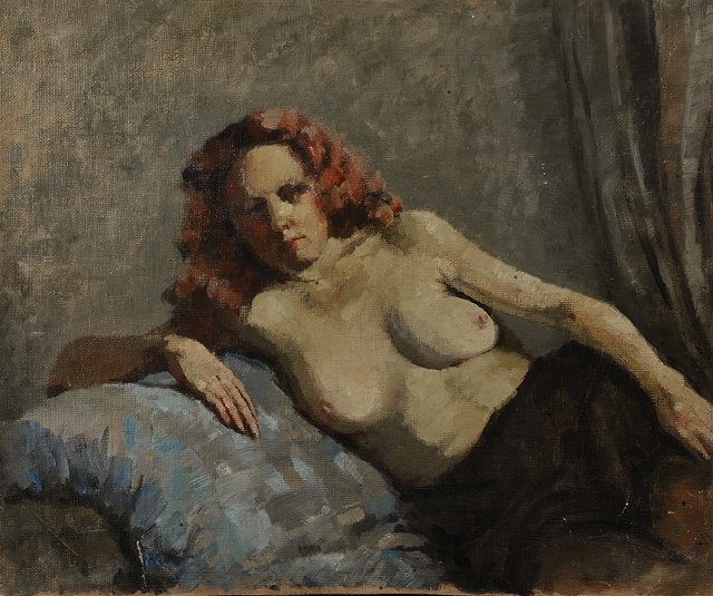 Appraisal: WILLIAM AMOS CROSS - A nude reclining on a couch