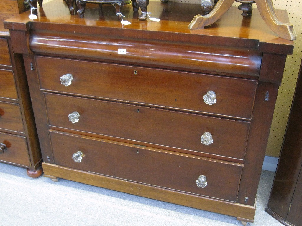 Appraisal: Victorian mahogany ogee chest