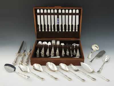 Appraisal: Sterling Silver Flatware Service Strasburg by Gorham Including twelve of