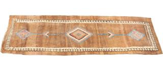 Appraisal: Qashqai Kilim Carpet Brown rug with geometric design