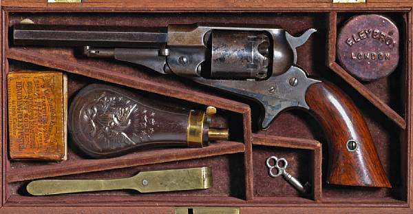 Appraisal: A scarce cased Remington New Model Pocket percussion revolver Serial