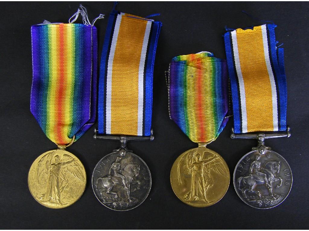 Appraisal: The Great War Victory medal and British War medal awarded