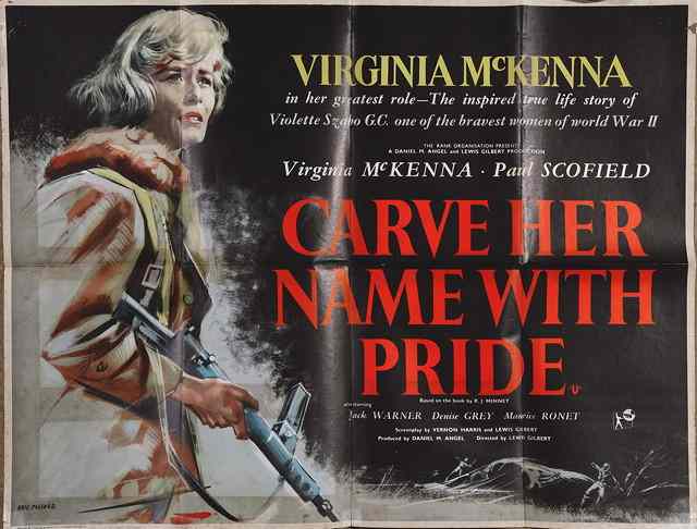 Appraisal: CARVE HER NAME WITH PRIDE Rank war starring Virginia McKenna