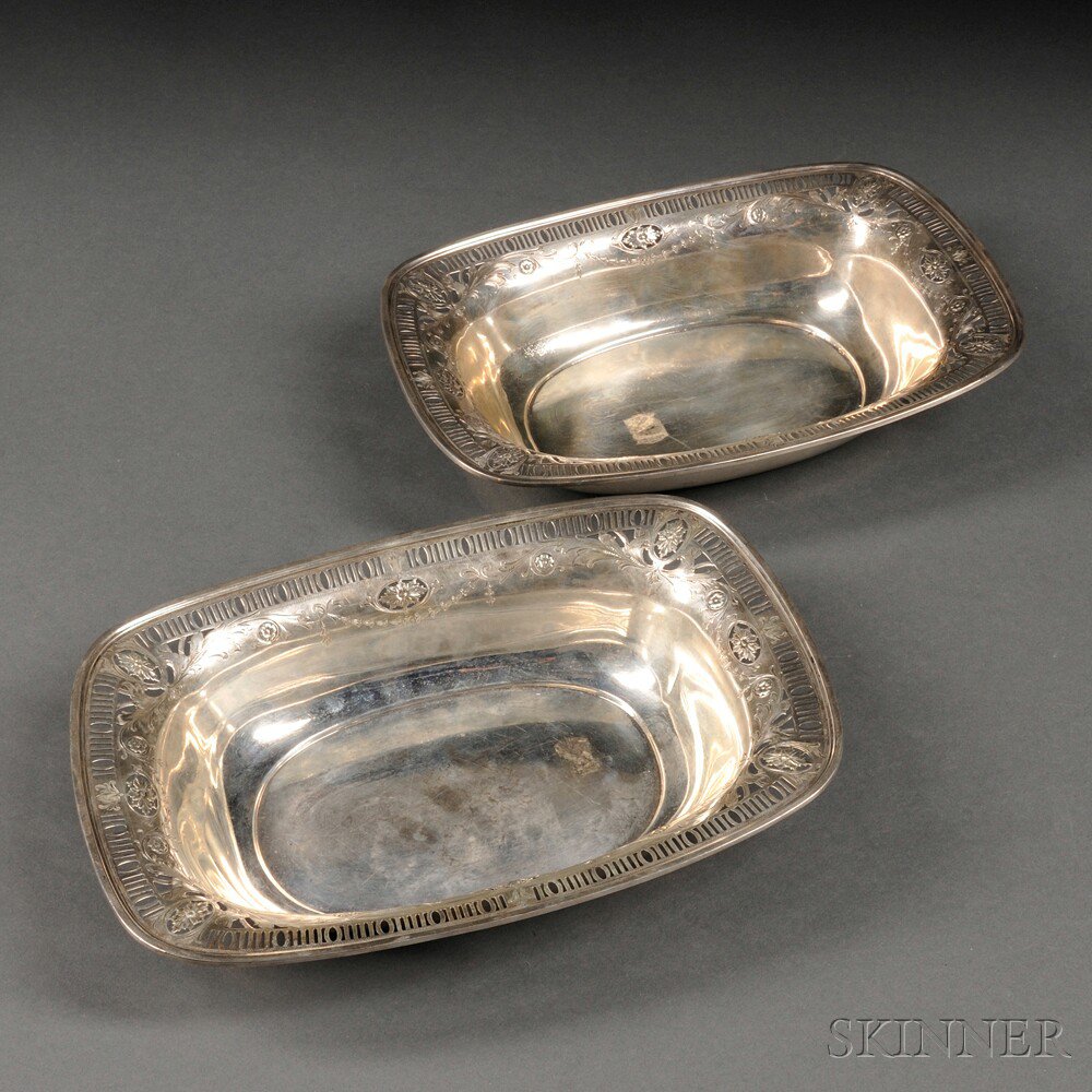 Appraisal: Pair of Whiting Sterling Silver Vegetable Dishes New York each