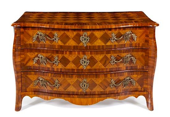 Appraisal: A Continental Parquetry Commode Height x width x depth inches